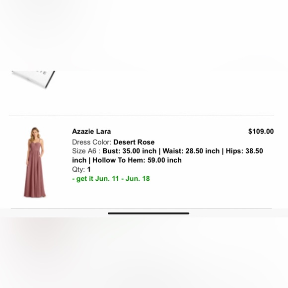 Azazie Lara style chiffon dress - Picture 7 of 8